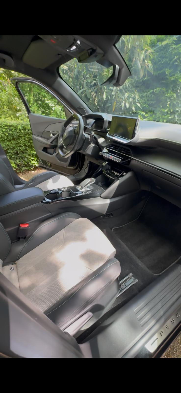 Gedetailleerd Peugeot-interieur met schoon dashboard